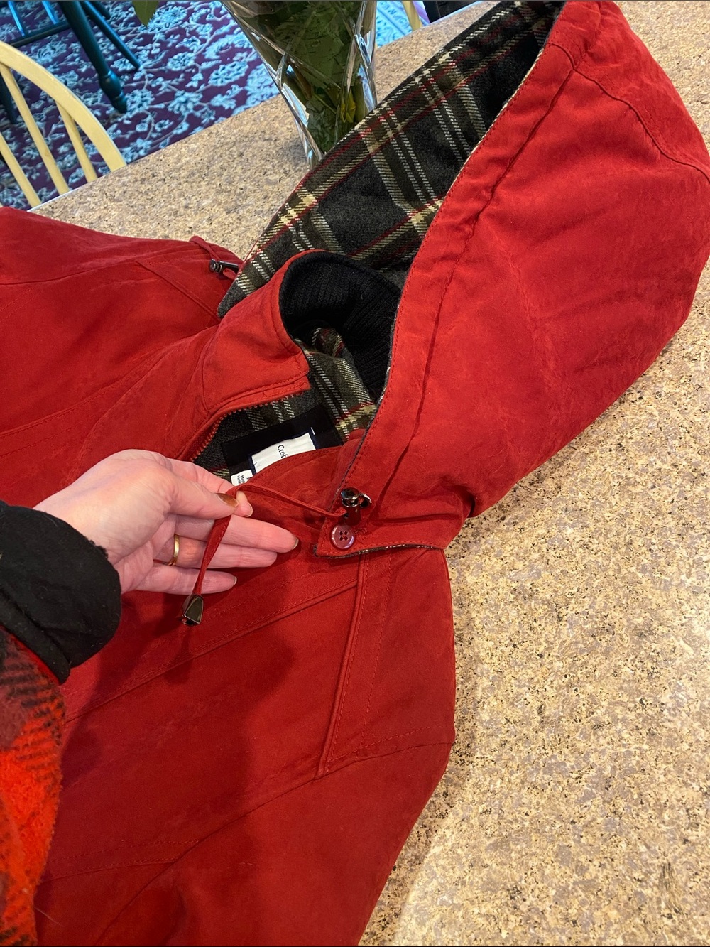 Croft & Barrow Zip Up Insulated Coat Removable Hood Medium MUSTY Winter Jacket - Picture 8 of 17